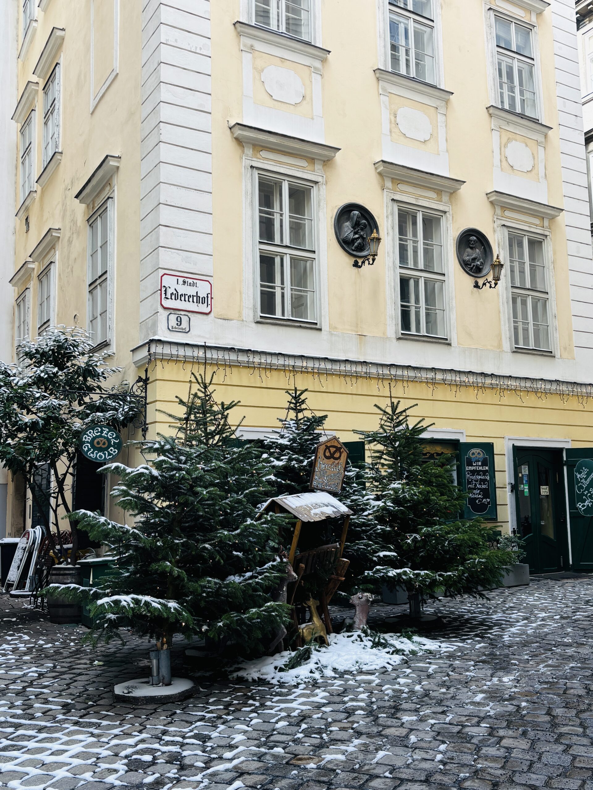 Magical alley in Vienna during Christmas time