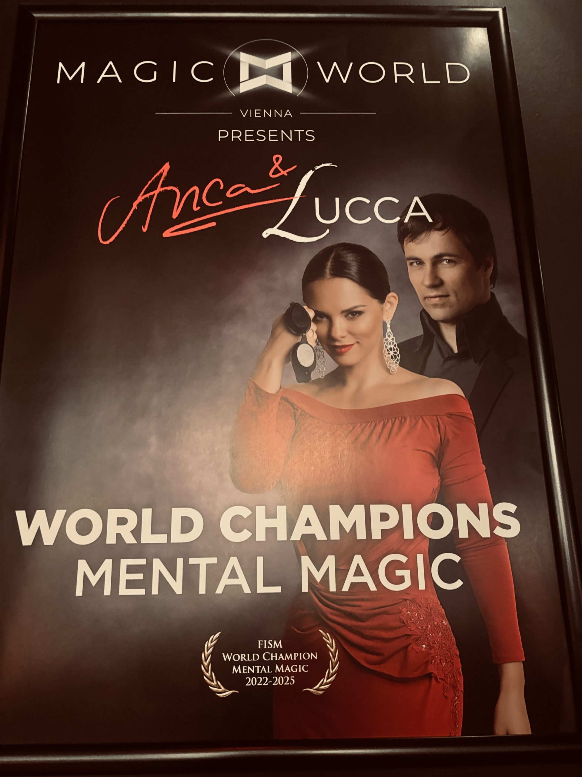 Anca and Lucca performing their mind-reading magic show at Magic World Vienna in the Prater amusement park